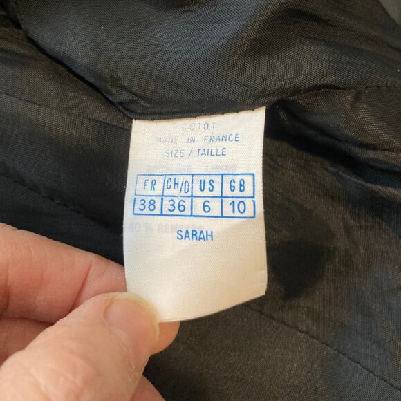 Parisian Evelyn Mandel Peplum Jacket with Velvet Collar & Velveteen Skirt Sz 6 - Picture 10 of 16